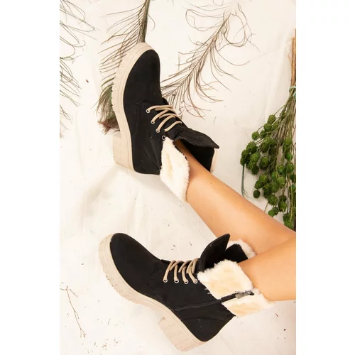 Fox Shoes Black/beige Women's Boots