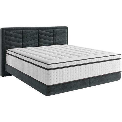 CARRYHOME POSTELJA BOXSPRING 160 cm x 200 cm , tekstil črna Cene