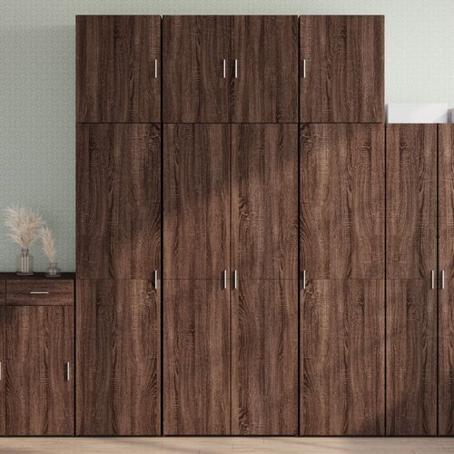 vidaXL Visoka omara rjavi hrast 80x42,5x249 cm inženirski les Cene