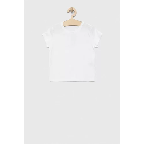 United Colors Of Benetton Dječja pamučna majica kratkih rukava boja: bijela, glatki model