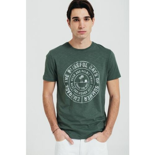 Legendww muška  pamučna majica u maslinasto zelenoj boji 6019-9384-43 Cene