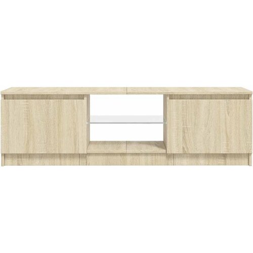  ormarić s LED svjetlima boja hrasta sonome 120x30x36 cm Slike