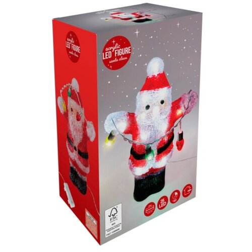  LED spolja&amp;scaron;nja božićna dekoracija 20xLED/2xAA 21 cm IP44 santa Slike
