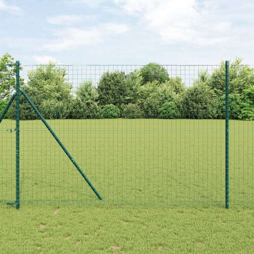  Stupovi Ograde 52 kom Zelena &amp;Oslash;32 mm 200 cm Galvanizirani Čelik Slike