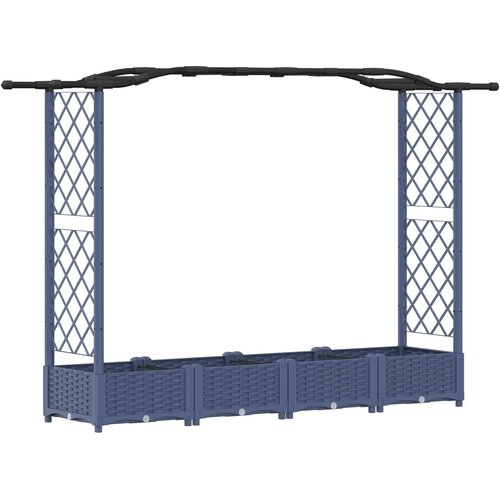 vidaXL Povišeni krevet s mrežom i krovom Siva 207 x 40 x 123 cm PP - Siva 207 x 40 x 126 cm s krovom u obliku lukova (2 bočna mreža) Cene