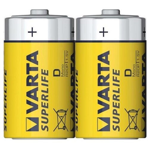 Varta 2020 - 2 kom cink-ugljene baterije SUPERLIFE D 1,5 V Cene