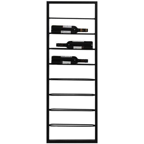 Light & Living Crni zidni metalni držač za boce vina 42x120x6 cm Macaben – Cijene