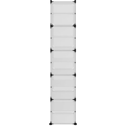 Stalak za cipele prozirni 44 x 31,5 x 153,5 cm od PP-a Slike