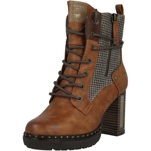 Mustang Gležnarji z vezalkami rjava / siva / črna Cene