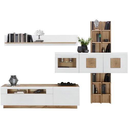 Hom`in DNEVNI REGAL, bela, barve hrasta Cene