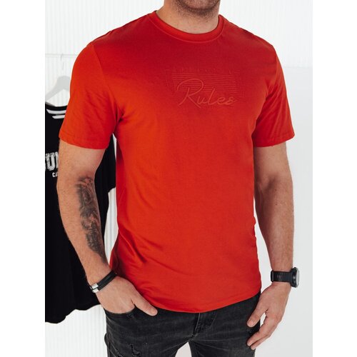 DStreet Men's T-shirt with orange print Cene