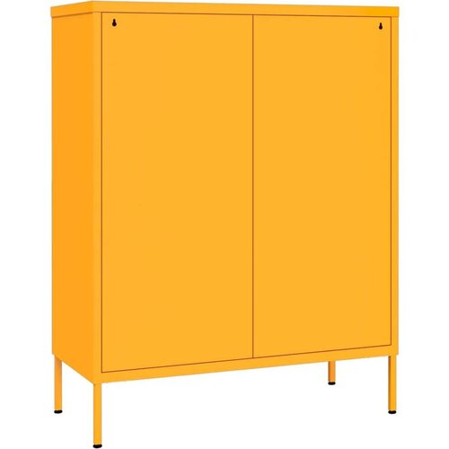 VidaXL Omarica s predali gorčično rumena 80x35x101,5 cm jeklo Slike