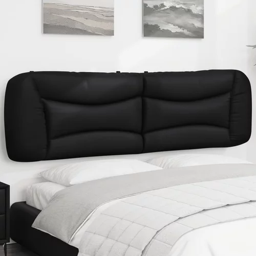 Jastuk za uzglavlje crni 180 cm od umjetne kože