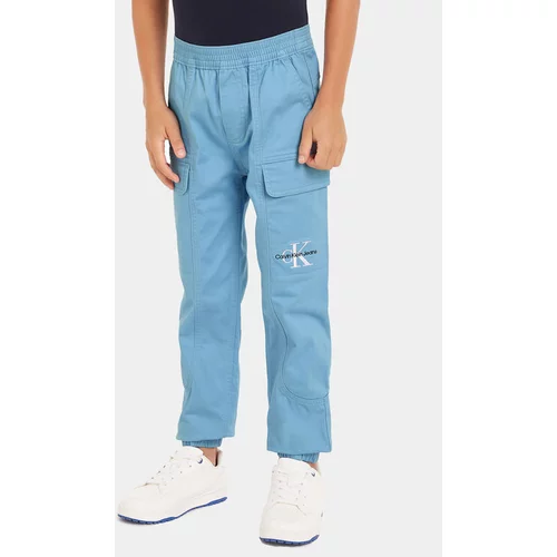 Calvin Klein Jeans Jogging hlače IB0IB01675 Modra Regular Fit
