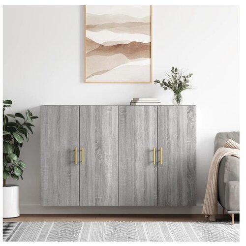 vidaXL Stenska omarica 2 kosa siva sonoma 69,5x34x90 cm Cene