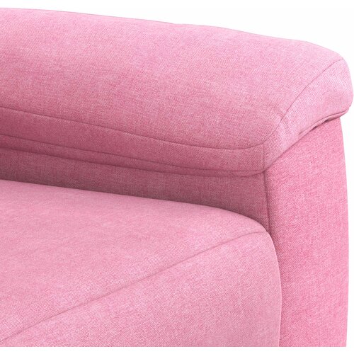 SOFA kavč trosed z okrasnimi blazinami, blago, roza, 214x90x95 cm Slike