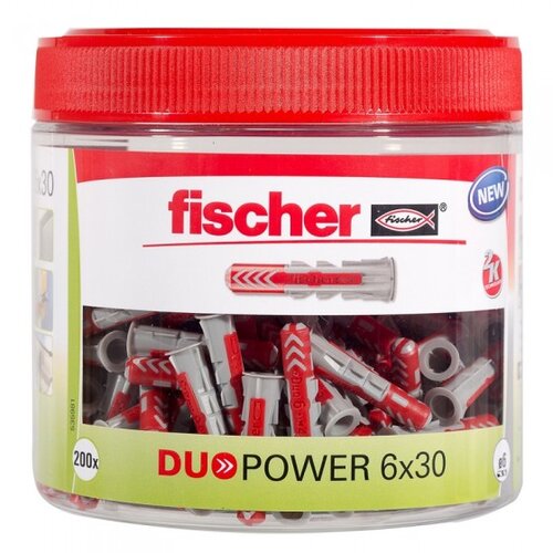 Fischer komplet tipli Duopower 6x30 NV (Promjer tiple: 6 mm, Duljina tiple: 30 mm, 200 Kom.) Slike