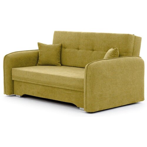 ELTAP Žuta sklopiva/s prostorom za odlaganje sofa od šenila 155 cm Laine – Cene