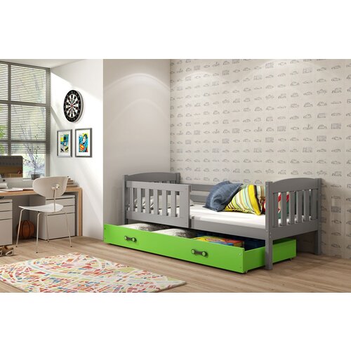 BestBed OTRO�KA POSTELJA KUBUS 190X80 - GRAFIT-Zelena Cene