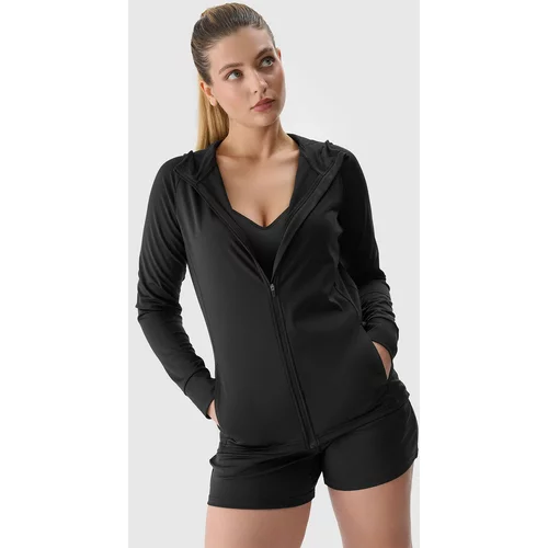 4f Women's Sports Quick-Drying Zip-Up Hooded Sweatshirt - Black