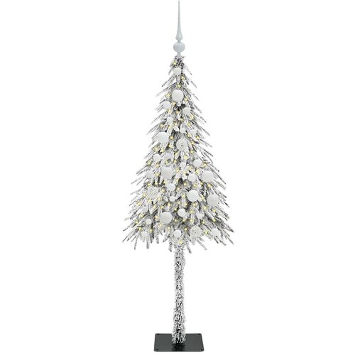  Božićno drvce s 150 LED svjetlima Bijelo 120 cm PE i čelik Slike