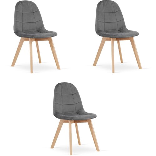 Brandless Stol BORA - temno siv žamet x 3, (22044494) Cene