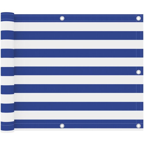 Balkonski zastor bijelo-plavi 75 x 300 cm od tkanine Oxford Cijene