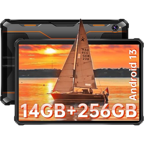 Oukitel RT5 14GB(6+8GB)/256GB/TF 1TB, 4G-LTE oranžna Trpežna tablica računalnik, 10000mAh 10.1" Android 13, (22112273) Cene