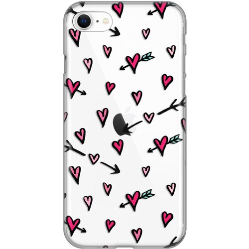  Maska Silikonska Print Skin za iPhone 7/8/SE 2020/2022 Heart Pattern Slike