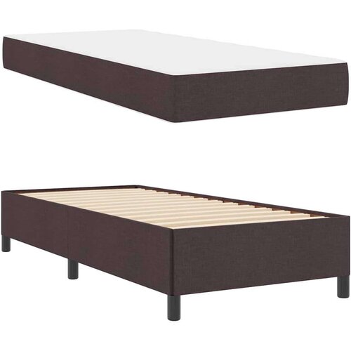 Box spring krevet Smeđa i crna 90 x 190 cm Slike