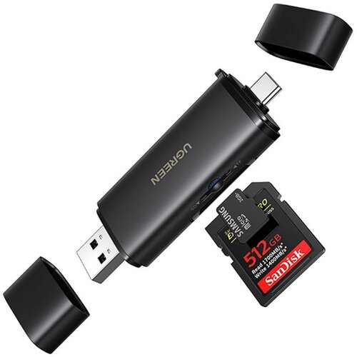 Ugreen Čitalec kartic cm803 USB-C/USB-A 312MB/s, (5000509577) Slike