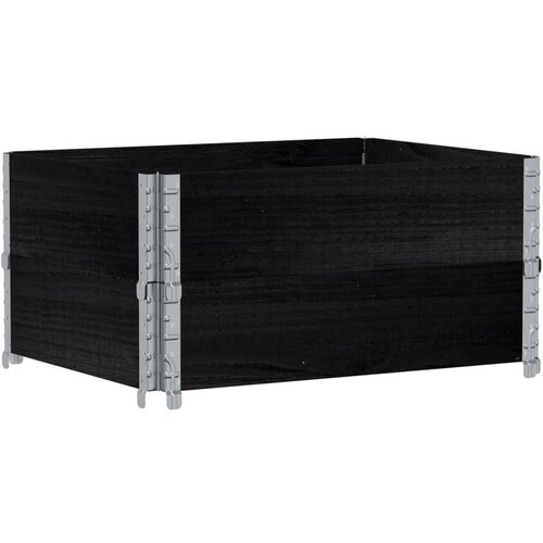 Maison Chic Vrtno korito - Greda - Cvetlični Lonec črno 80x60 cm trdna borovina, (21790643) Slike