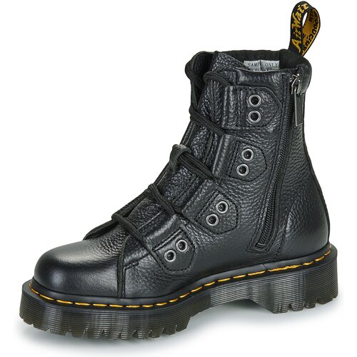 Dr. Martens Pol&amp;scaron;kornji 1460 Lace To Toe Boot Black Milled Nappa Črna Slike