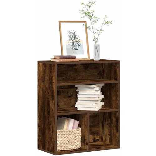vidaXL Ormar za knjige dimljeni hrast 60x30x71,5 cm konstruirano drvo Cene