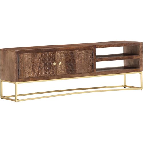 VidaXL TV omarica 138x30x46 cm trden mangov les Slike