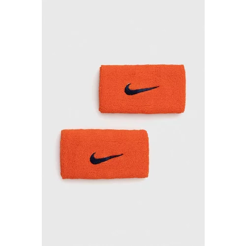 Nike Trak za zapestje 2-pack oranžna barva