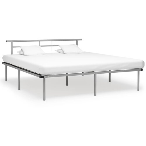 The Living Store Posteljni okvir siv kovinski 200x200 cm - Posteljni Okvir, (21528444) Slike