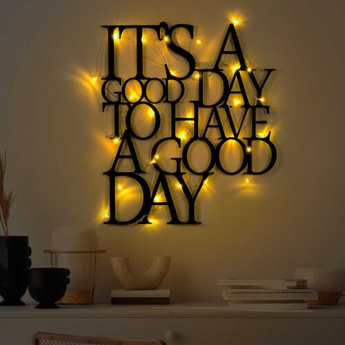 Atelier Del Sofa Zidna dekoracija "It's A Good Day To Have A Good Day" 187, 70x61 cm, 1,5 mm, IP20, Crna Cijene