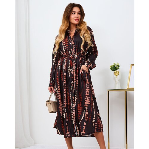 Resti Black and brown patterned women's maxi dress Cene