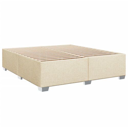  Okvir za krevet bez madraca krem 180 x 200 cm od tkanine Slike