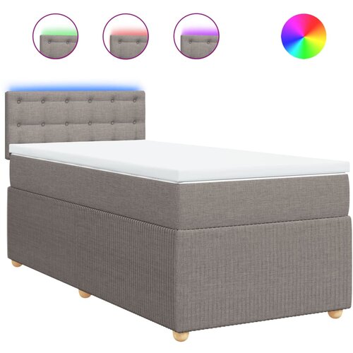 Maison Chic Box spring postelja - Vzmetna postelja z vzmetnico taupe 80x200 cm blago SL16815, (21882369) Cene