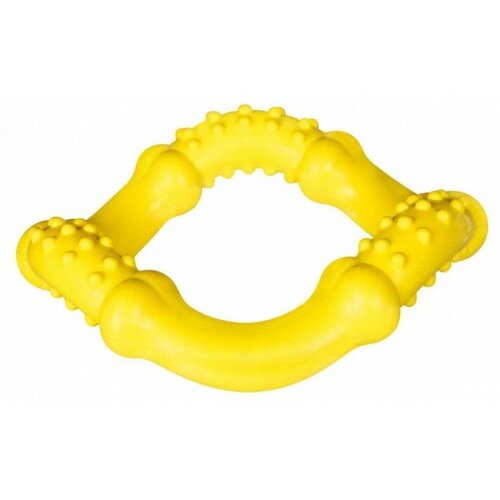 Trixie gumeni prsten igračka za pse 15 cm žuta Slike