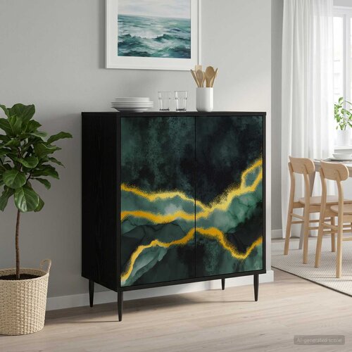  Kreveta WIJHE Crni hrast 69 x 33 x 76 cm Konstruirano drvo Cene