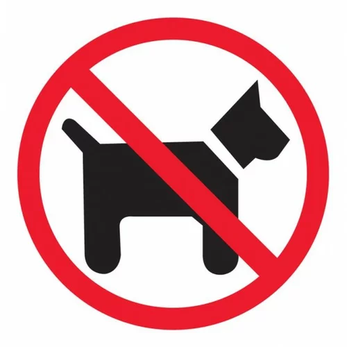 Apli Nalepka - Prepovedano za pse, zrcalni tisk