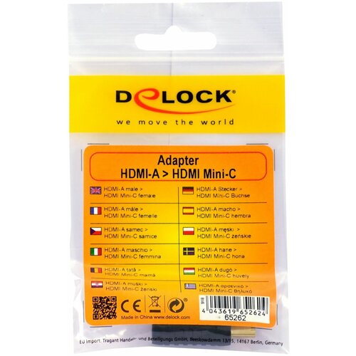 Delock adapter hdmi-c mini ž - hdmi m 65262 Slike