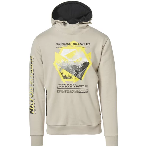 KOROSHI Sweater majica bež / žuta / siva / crna