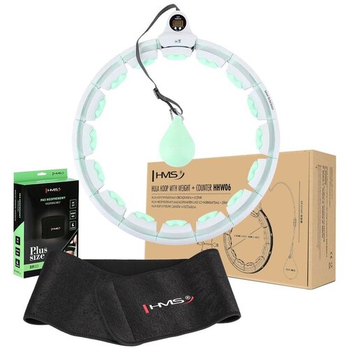  Set hula hoop hhw06 zeleni s gravity loptom i kontrolom hms + podr&scaron;ka za struk br163 crni pluz veličina Cijene