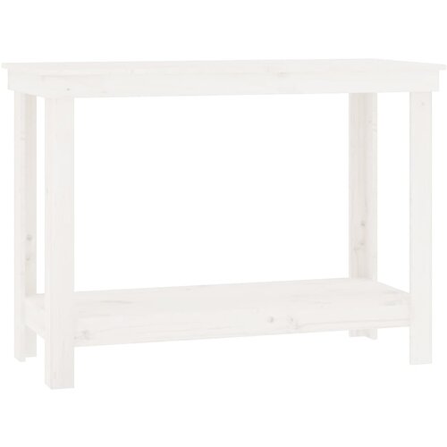 vidaXL Delovna miza bela 110x50x80 cm trdna borovina, (20751373) Cene