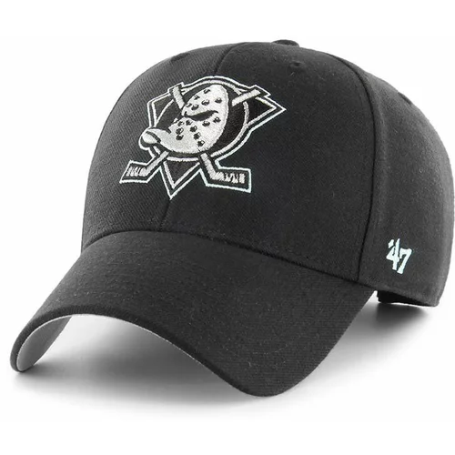 47 Brand Kapa iz mešanice volne NHL Anaheim Ducks črna barva