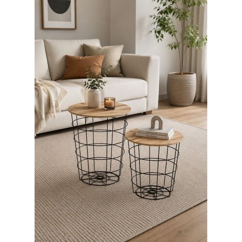 Hanah home set klub stolova Riva, atlantski bor / crni Cene